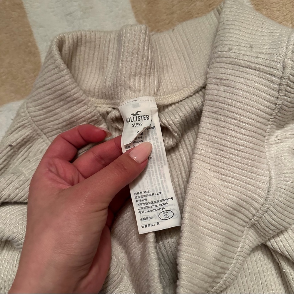 Hollister Cozy Ribbed Wide Leg Sleep Pants Lounge Pant - Picture 5 of 7